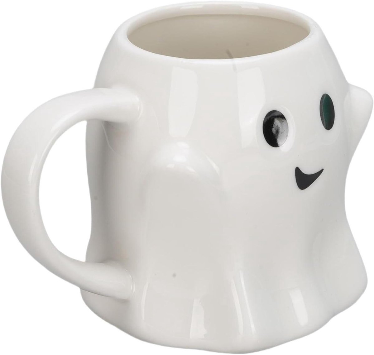 Keramische Mok - Koffiemok Theeglas - Drinken Thuis - Schattig Spookontwerp - 440 ml - Wit