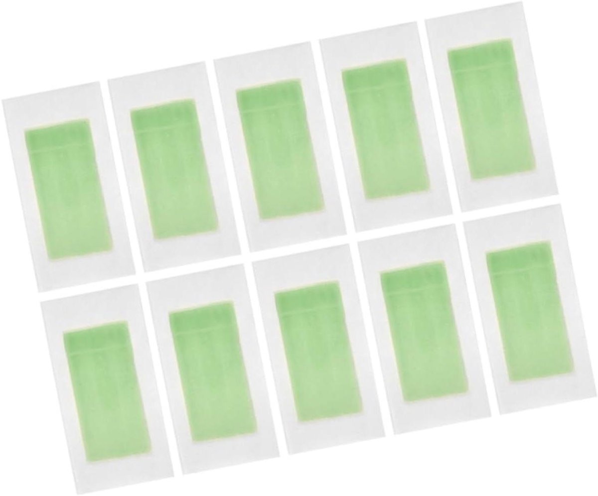 Ontharingsstrips - Waxstrips Harsen - Efficiënt Ontharen - Dubbelzijdig Ontwerp - 10 stuks - Groen