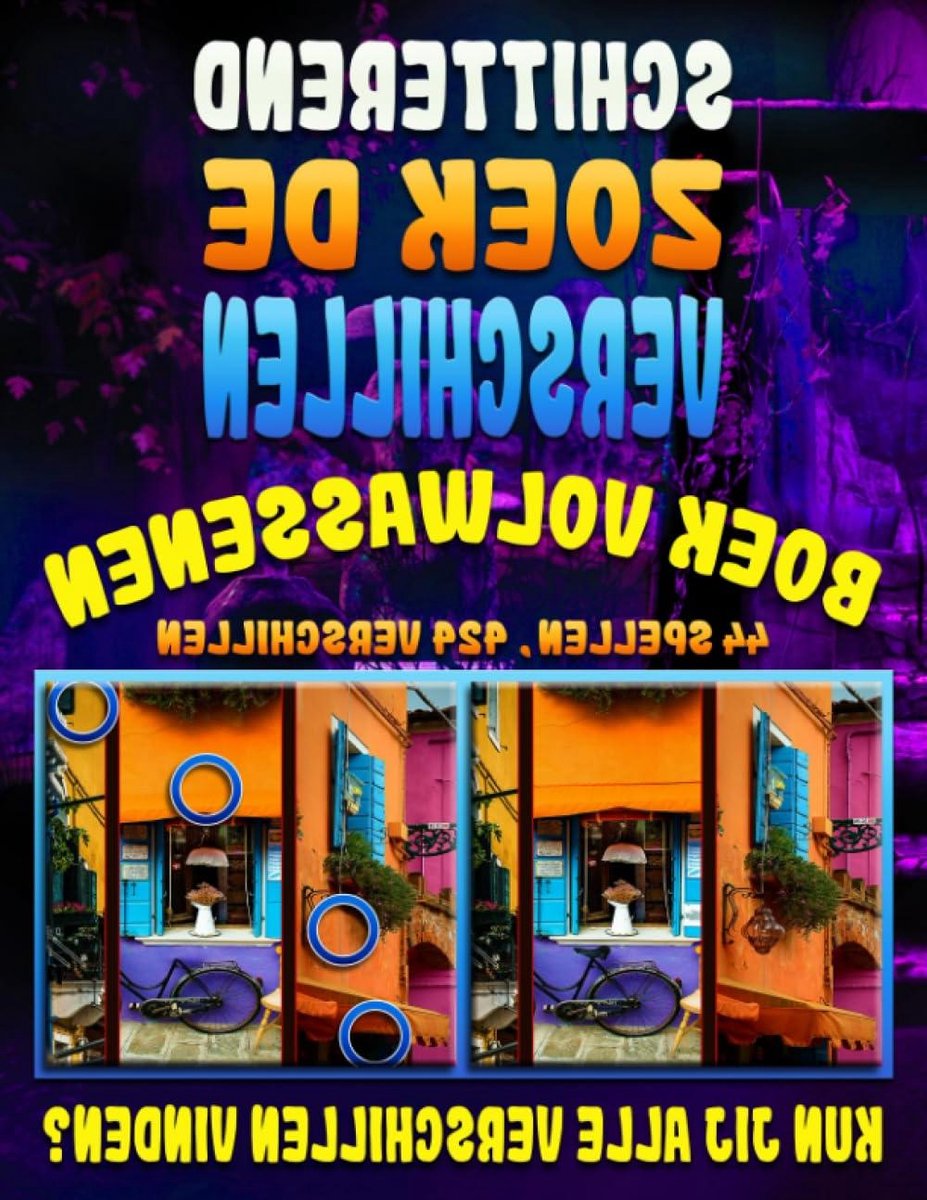 Zoek de Verschillen Boek - Fotopuzzels Spellen - Hersenen Trainen - 44 Betoverende Foto's - 21.59 x 27.94 cm