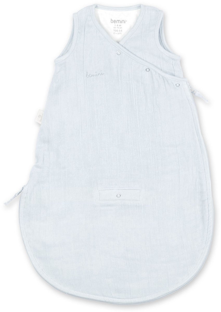 BEMINI Babyslaapzak - MAGIC BAG 1-4m - TOG 0.5 - Hydrofiele zomergaze - Glacier