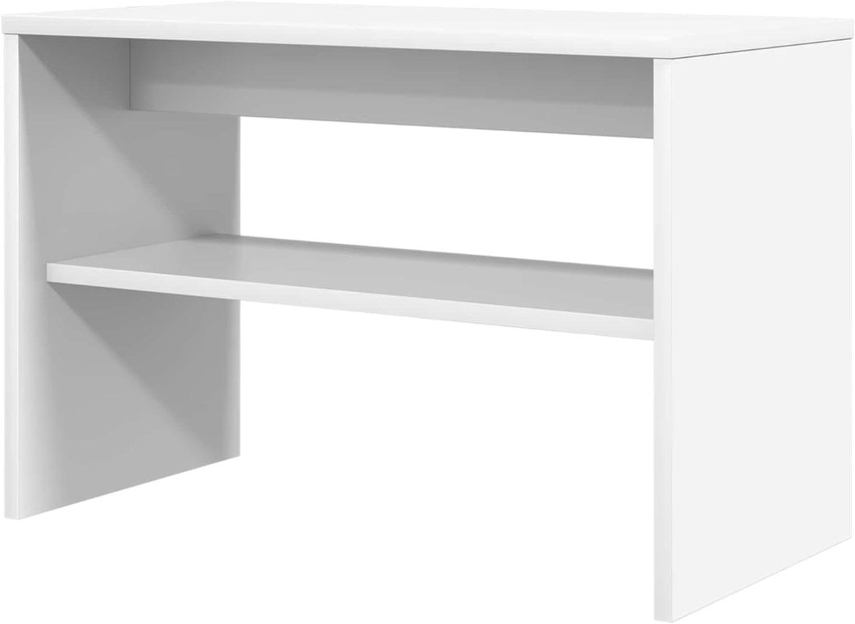 Tv-kast - Mediameubel - Woonkamer opbergen - Stabiel houten frame - 60x30x40 cm - Wit
