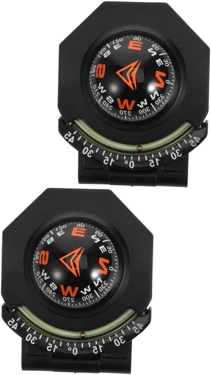 Auto Kompas - Dashboard Kompas - Nauwkeurig Navigeren - Met Hellingmeter - 9x7x6cm - Zwart