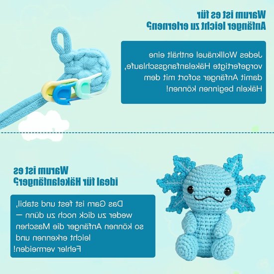 Complete Haakset voor Beginners met Video-instructies, Eenvoudige DIY Haakdieren, Perfect voor Kinderen en Ontspanning — afbeelding 4