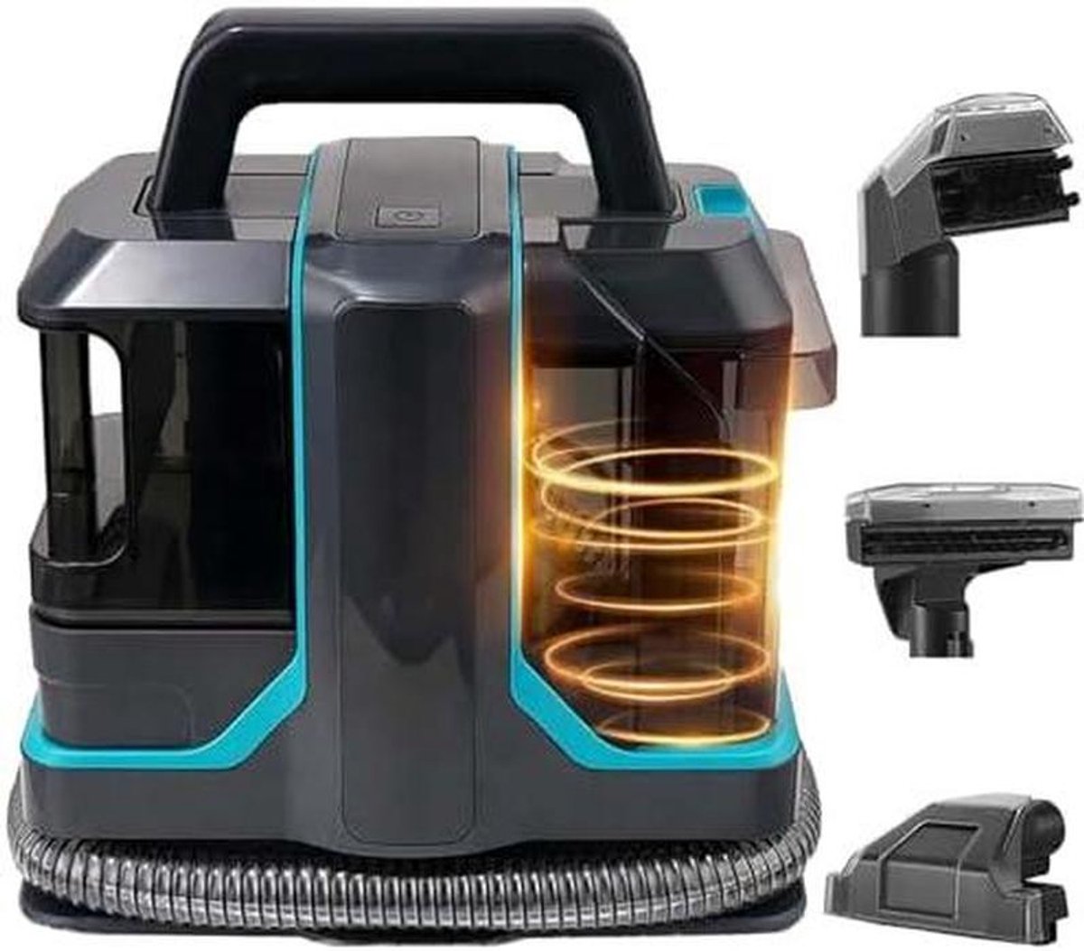 Draagbare Vlekkenreiniger - Bekleding Reiniger - Snelle Vlekverwijdering - Krachtige Zuigkracht 11 Kpa - Compact Ontwerp - Grijs