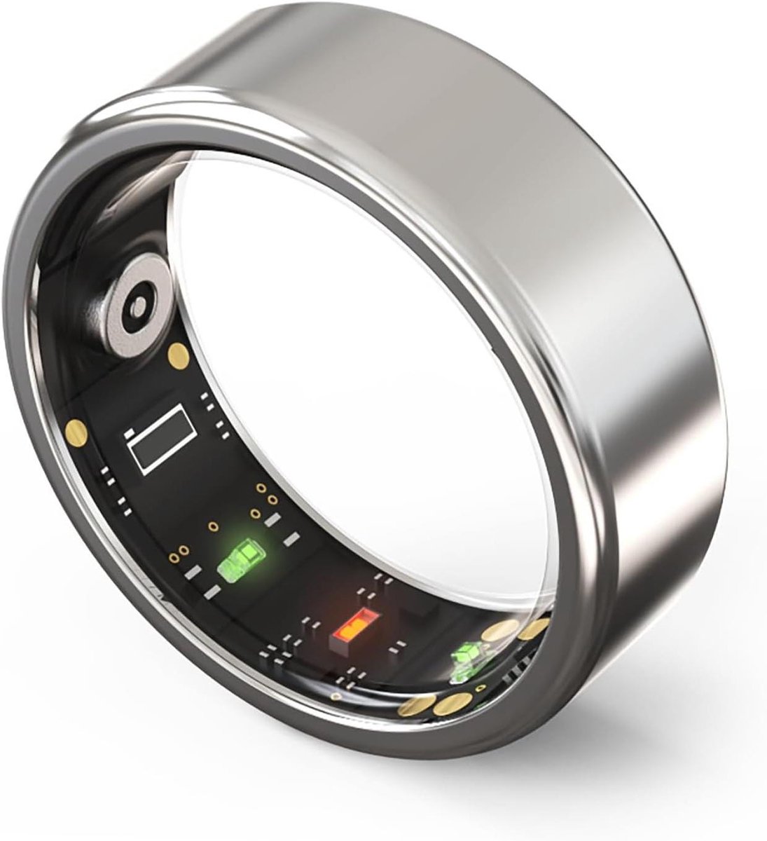 Slimme Ringen - Fitness Tracker Ring - Gezondheid Monitoren - Titanium Legering - 7# - Zilver