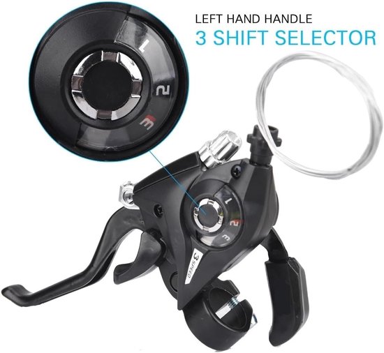 Fiets Shifter Remhendels - Duim Shifter Rem - Fietsen Onderhoud - Geïntegreerde Versnelling en Rem - 22.2 mm - Niet gespecificeerd van fiets — afbeelding 4