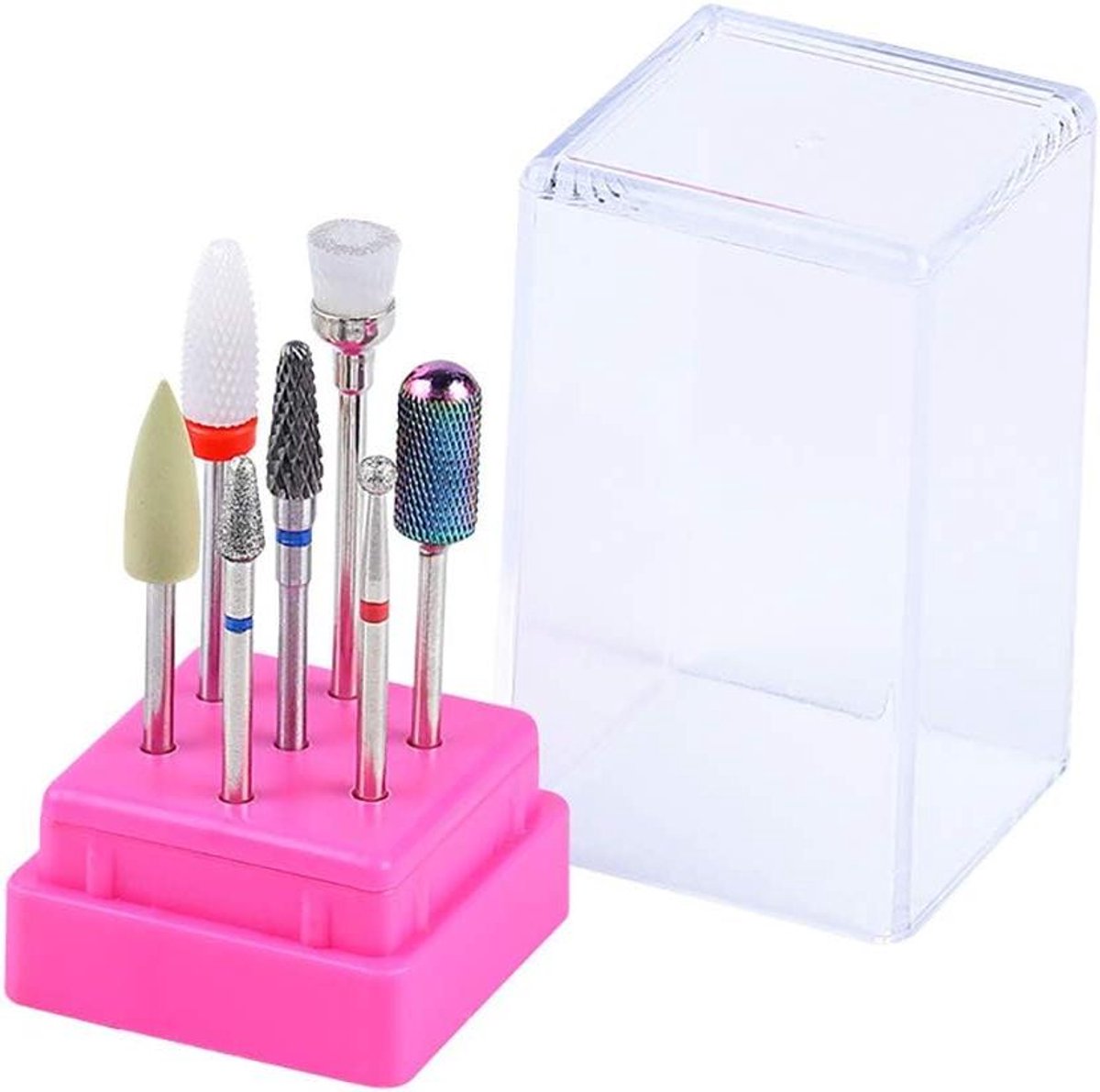 Nail Boren Set - Manicure Set Elektrisch - Nagelverzorging Thuis - 6 Verschillende Bits