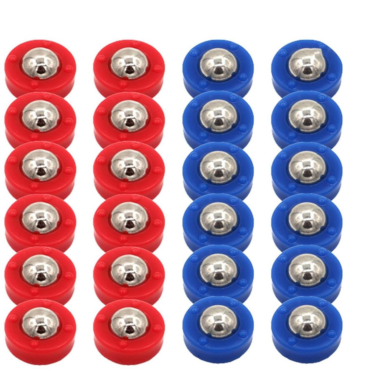 Speelringen Sjoelbak - Puck Set - Spel Plezier - Robuuste Constructie - 24 Stuks - Rood Blauw