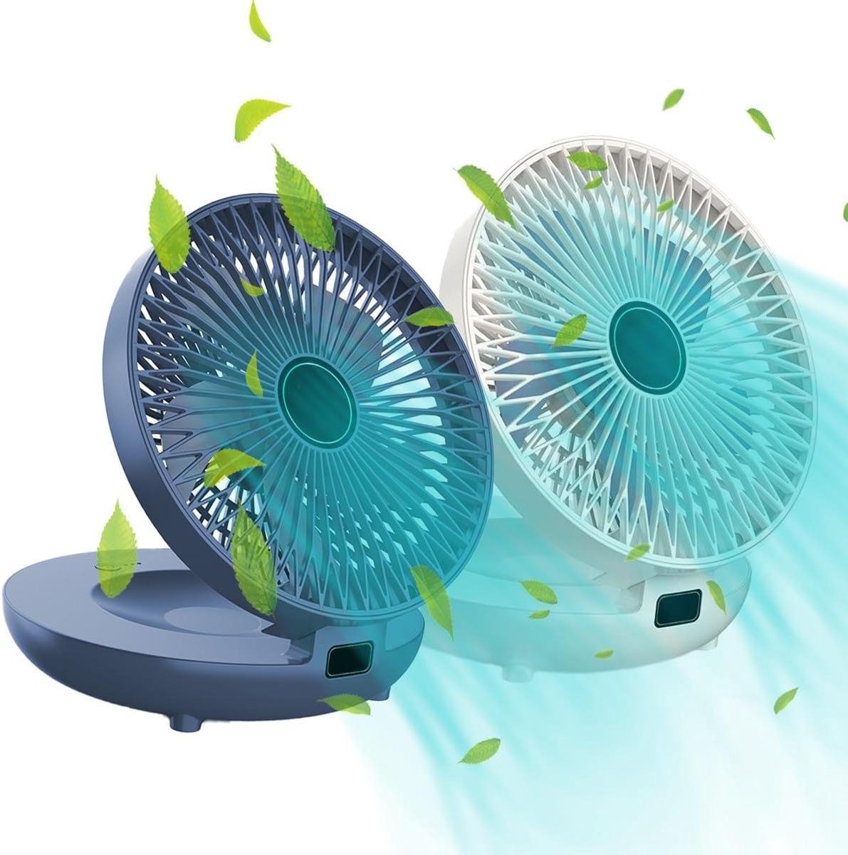 Keuken Ventilator - Draagbare Fan - Verkoeling Binnen - Opvouwbaar Ontwerp - 190x190x294mm - Blauw