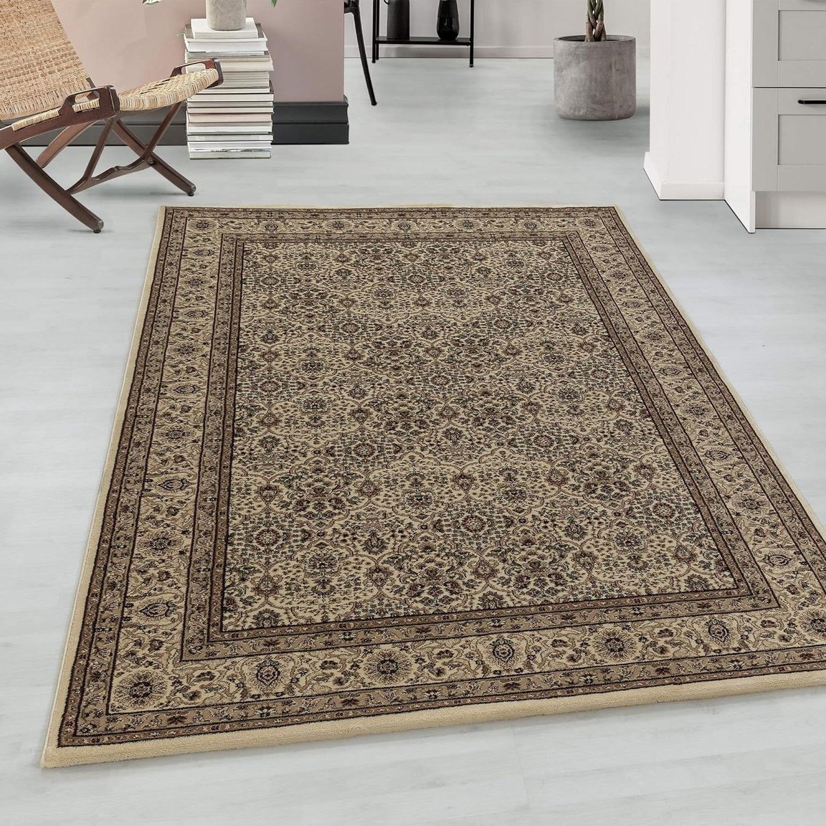 Oriëntaals Vloerkleed - Oosters Kleed - Woonkamer Inrichten - OEKO-TEX Gecertificeerd - 240 x 340 cm - Beige