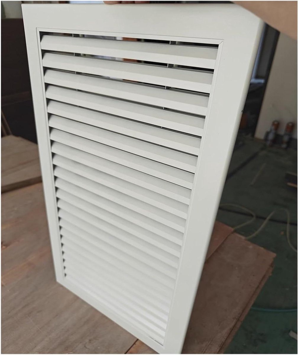 Ventilatie Roosters - Louver Grille - Luchtstroom Verbeteren - 45 Graden Schuin Blad - 356x406 cm - Wit