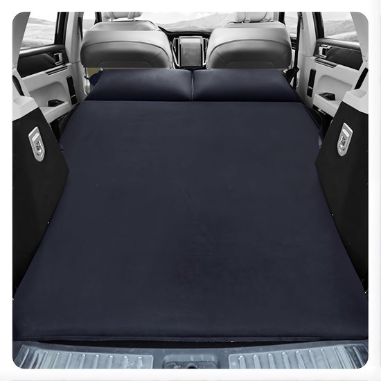 Zelfopblaasbaar Autobed - Reismatras Kampeerbed - Slapen in Auto - Aanpasbaar Vouwontwerp - 188 x 132 cm - Bruin — afbeelding 3