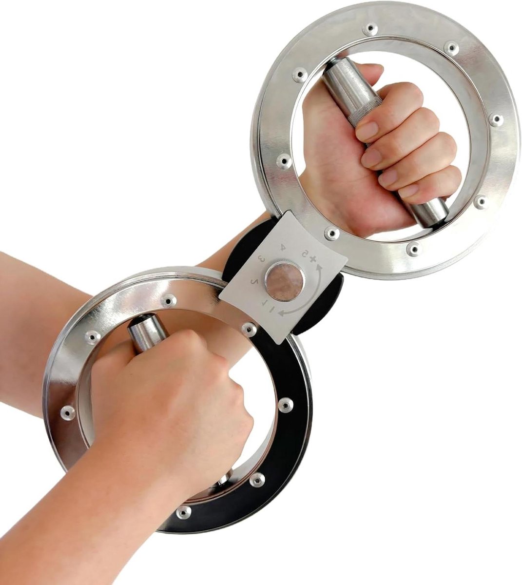 Spinning Kracht Trainer - Arm Trainer - Spierkracht Opbouwen - 360 Graden Draaibaar - 10 Pounds - Zilverkleurig