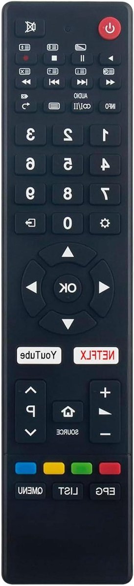 Afstandsbediening - Universele afstandsbediening - TV bedienen - Geen programmering nodig - 10 Meter - Zwart