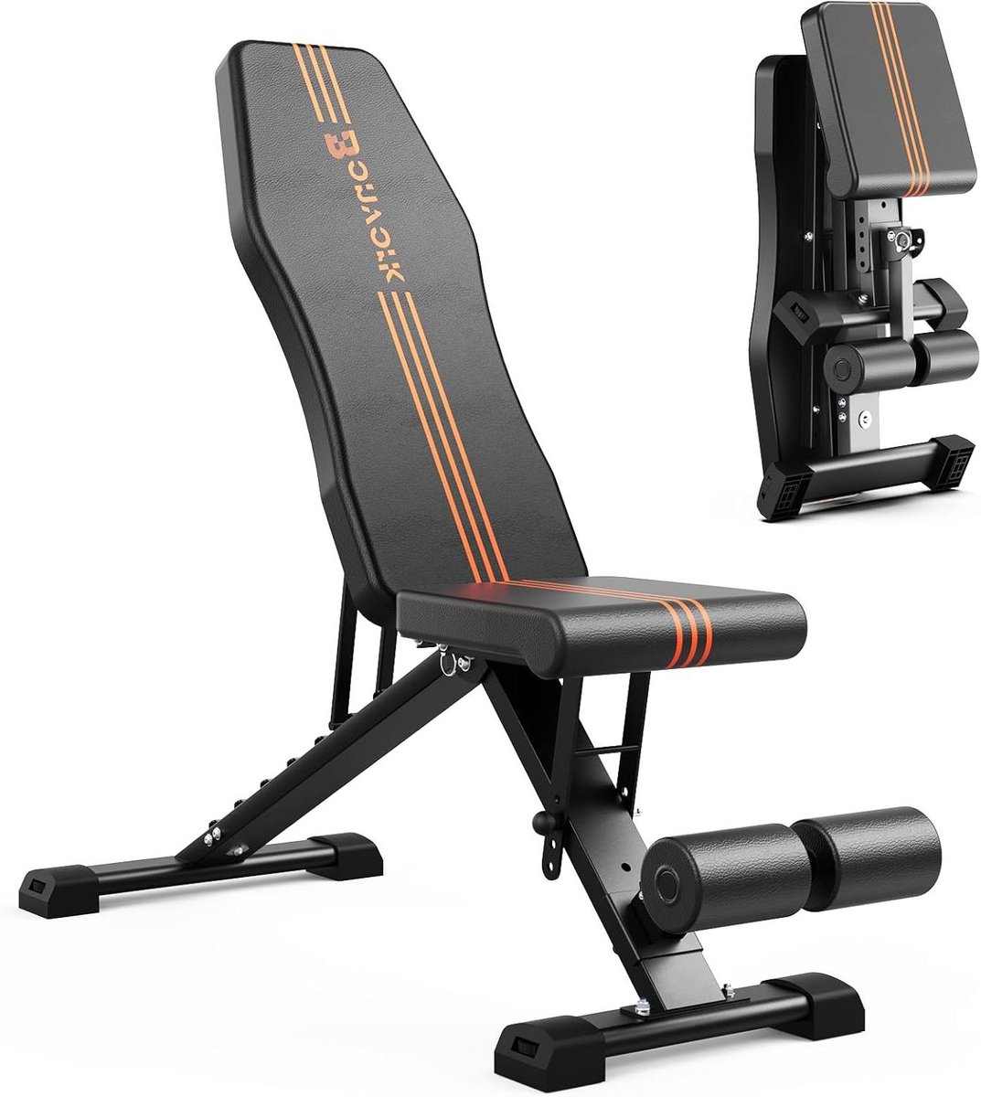 Verstelbare Halterbank - Workout Bank Trainingsbank - Krachttraining Thuis - Verlengde Stabilisator Basis - 84 x 25 x 34 cm