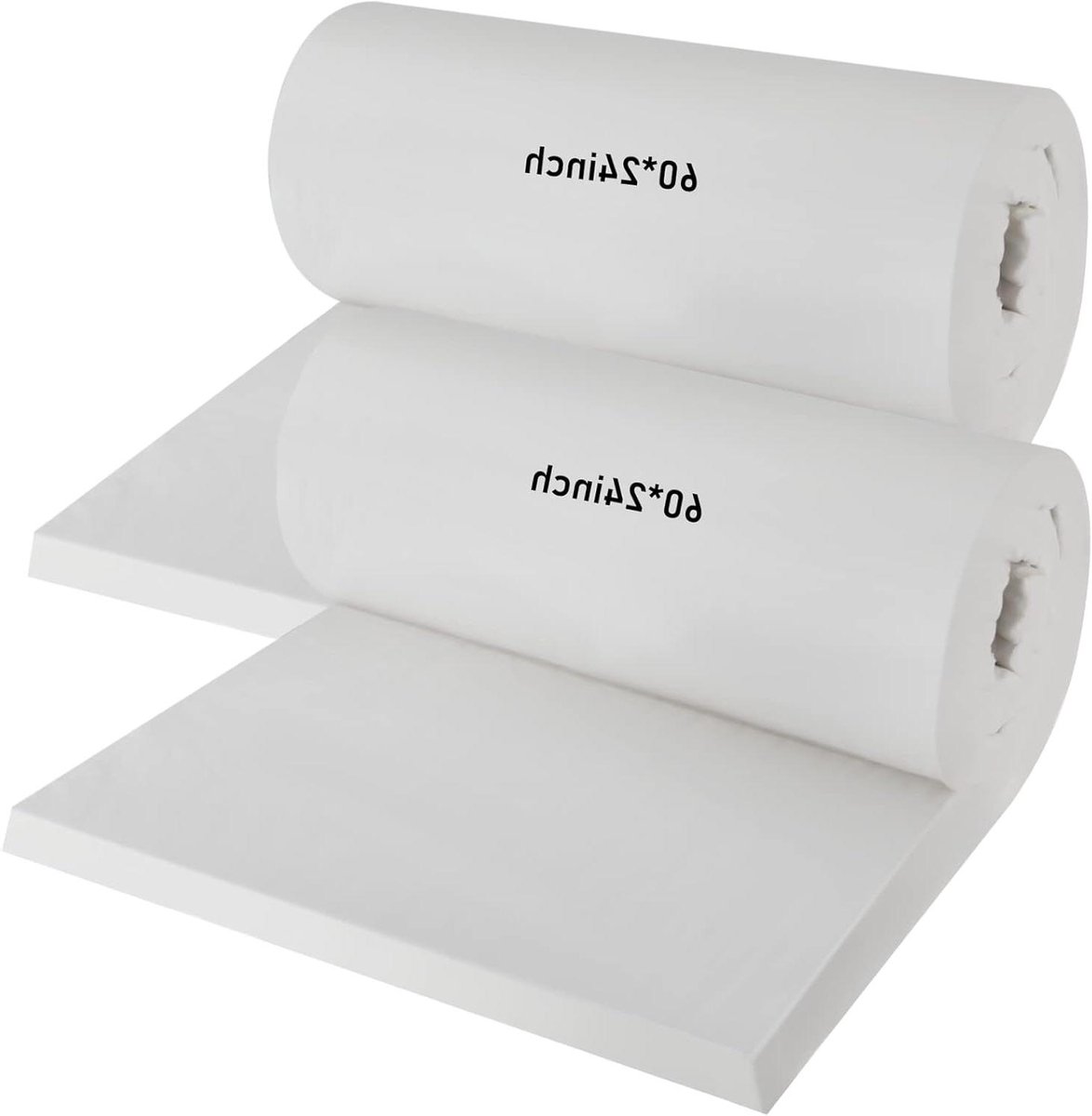 Keramische vezel isolatiedeken - Hittebestendige deken - Hoge temperatuur isolatie - 2600 Fahrenheit bestendig - 150 x 60 cm - Wit