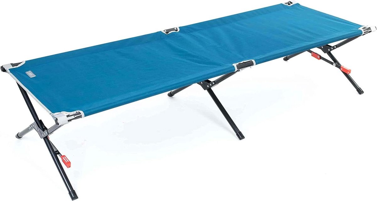Veldbed - Campingbed Ligstoel - Kamperen en Reizen - Inklapbaar - 190 x 70 x 37 cm - Blauw