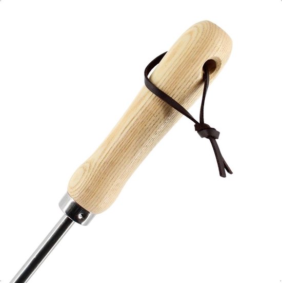 Kleingrubber met houten handvat - Tuinklauw cultivator hark - Bodem losmaken luchten - Roestvrij staal 3 tanden - 31 cm — afbeelding 4
