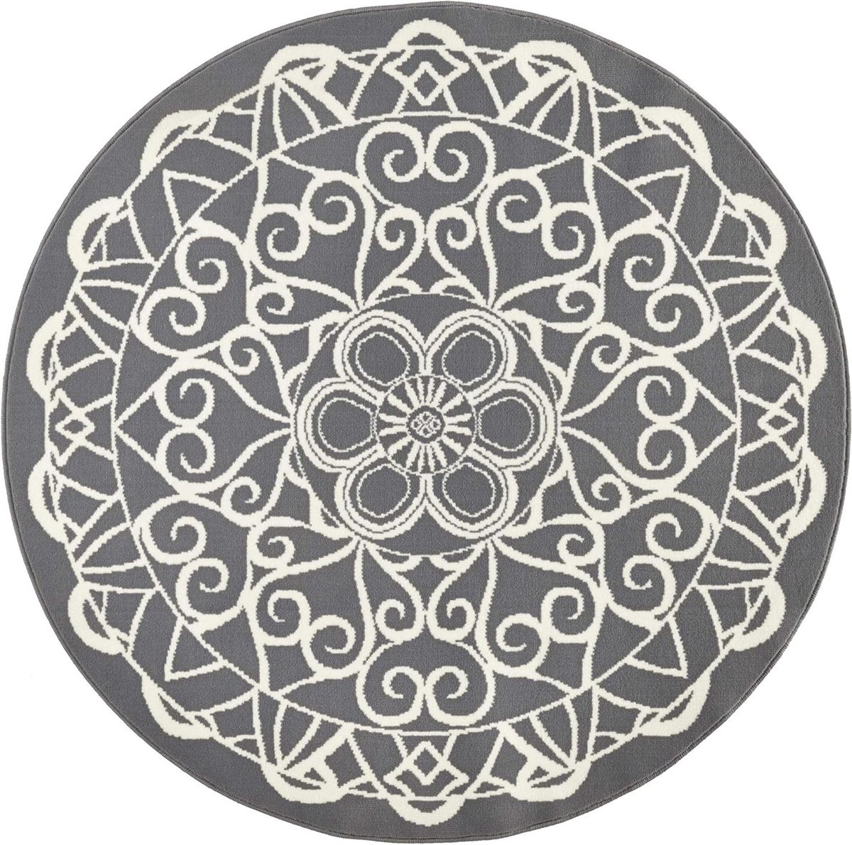 Rond Vloerkleed - Mandala Tapijt - Woonkamer Decoratie - Geschikt voor vloerverwarming - 1