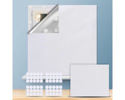 100% Blackout Rolgordijn 200 x 145 cm voor Vensters, Slaapkamer en Babykamer - Inclusief 30 Plakstrips voor Eenvoudige Bevestiging zonder Boren