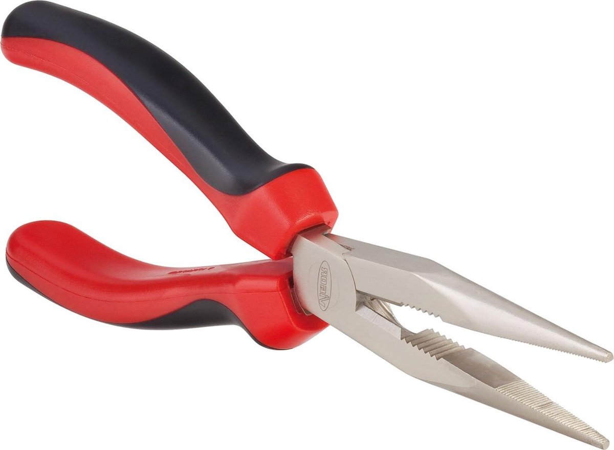 Platte Tang - Ronde Tang - Klus Werk - Ergonomische Greep - 203 mm - Meerkleurig