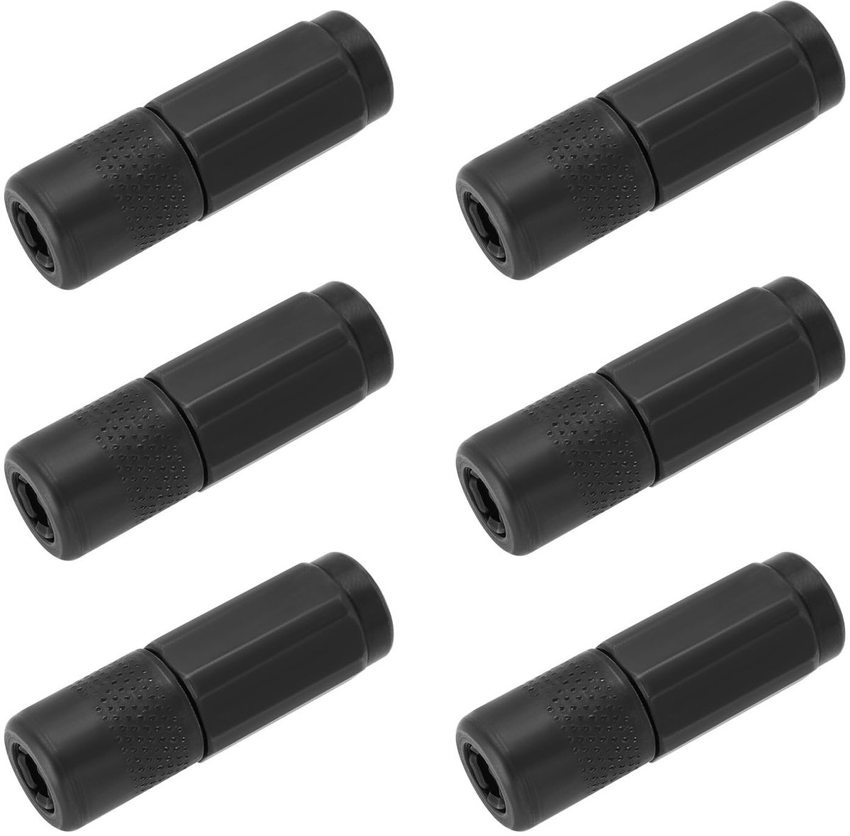 Allecto - Vetpistool Koppeling - Universeel - Zwart - 9mm Schroefdraad - Voor Apparatuur Onderhoud - 6 Stuks