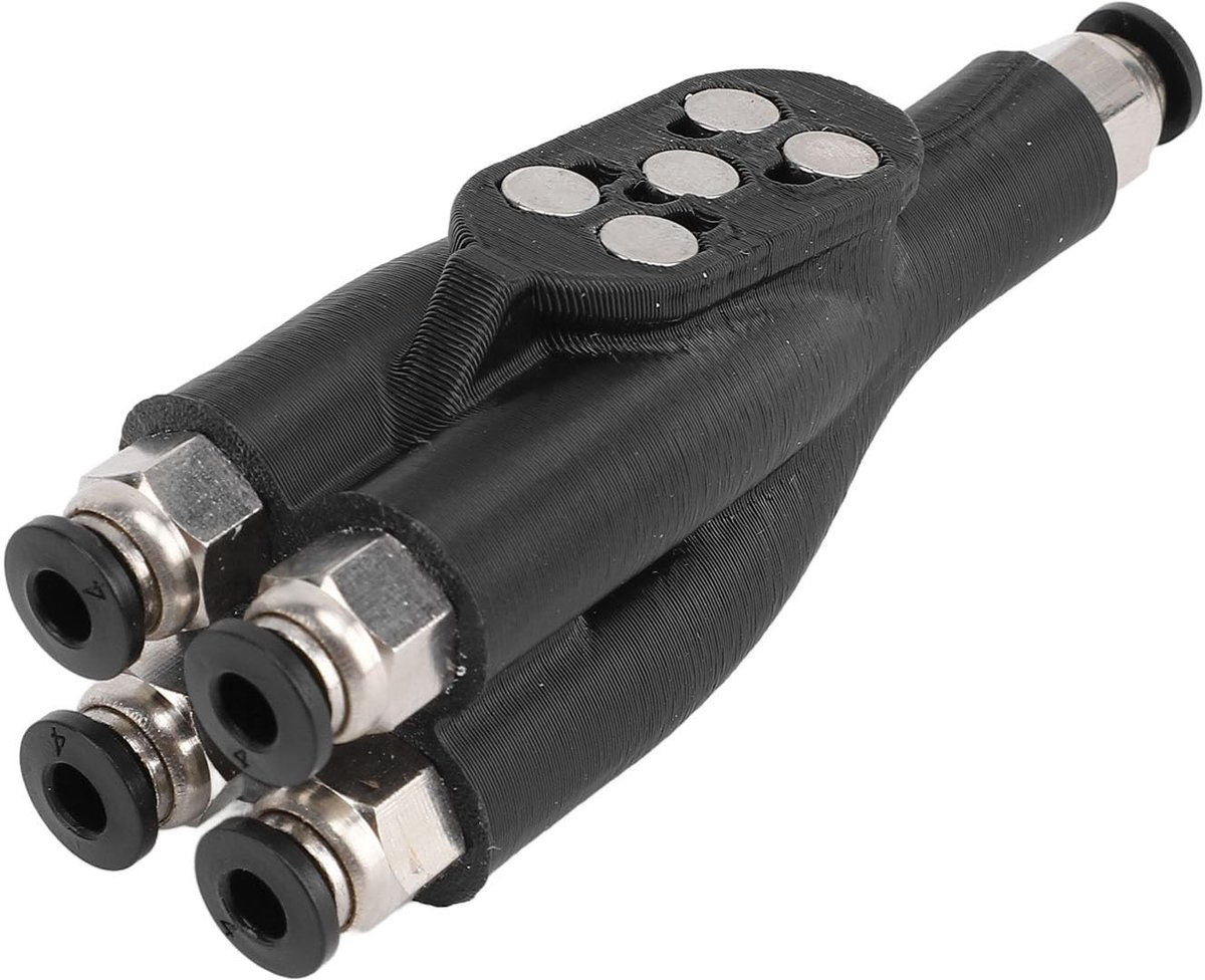 Store_8 - 3D-printer uitbreidingsaansluiting - 4-in-1 adapter - Verbeter je printmogelijkheden - Roestvrij staal ABS - Geschikt voor Lab X1 P1S P1P 1P
