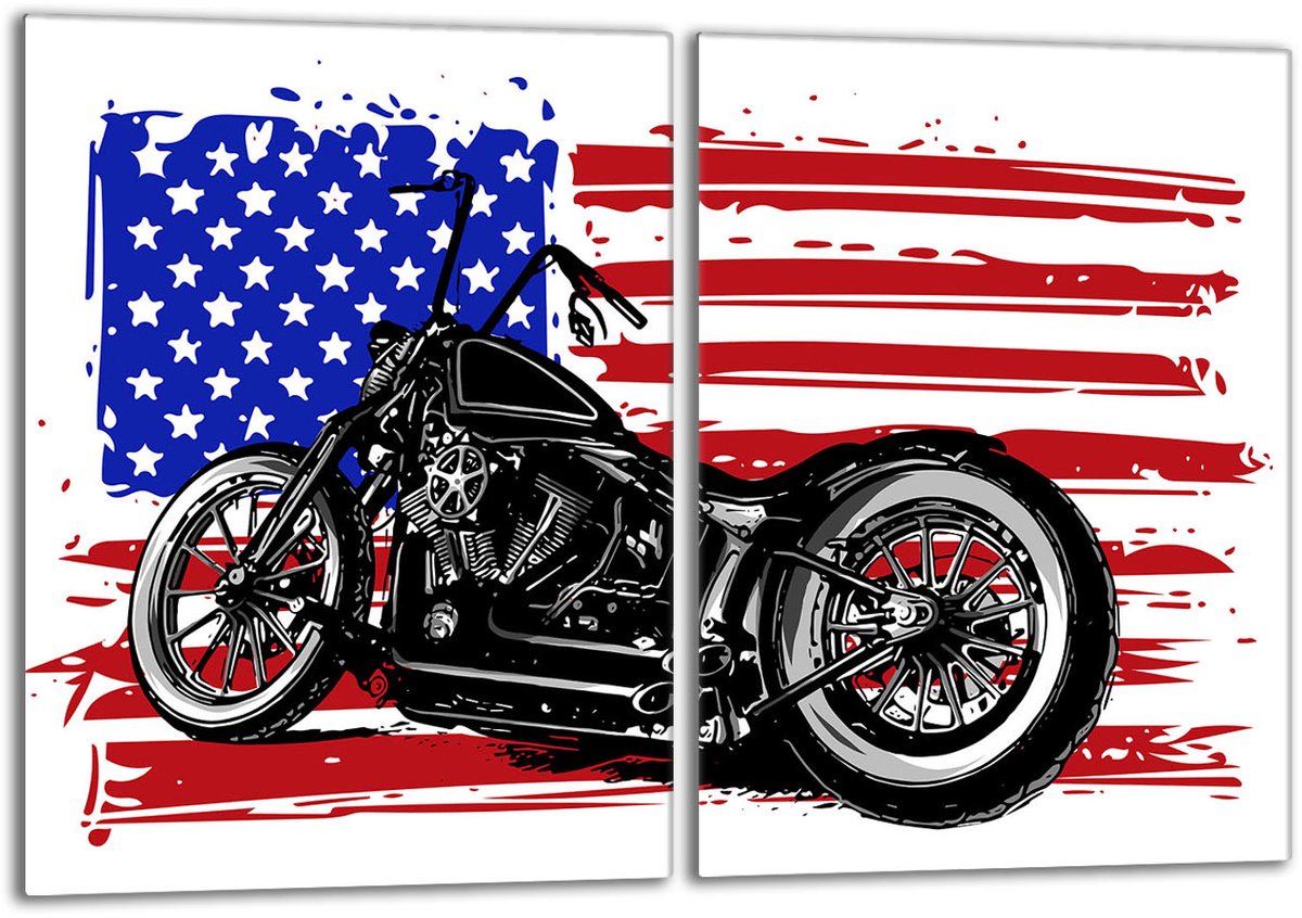 TMK ArtDeko - Snijplank - Motocross - 2x40x52 cm - Glas