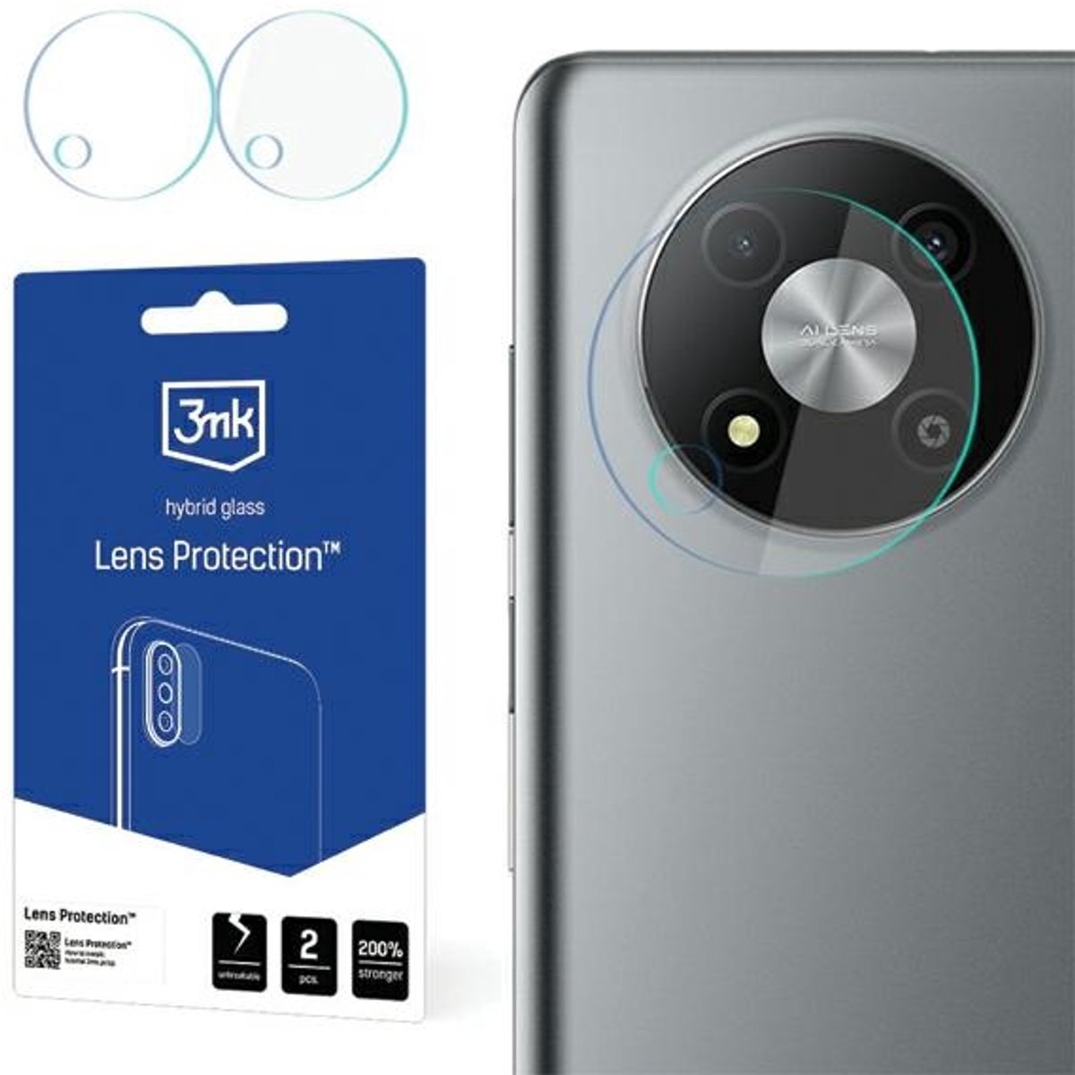 3MK Lens Protect - Neusbeschermer - ZTE Blade A73 - 4 Stuks - Transparant - Gemakkelijk te Installeren