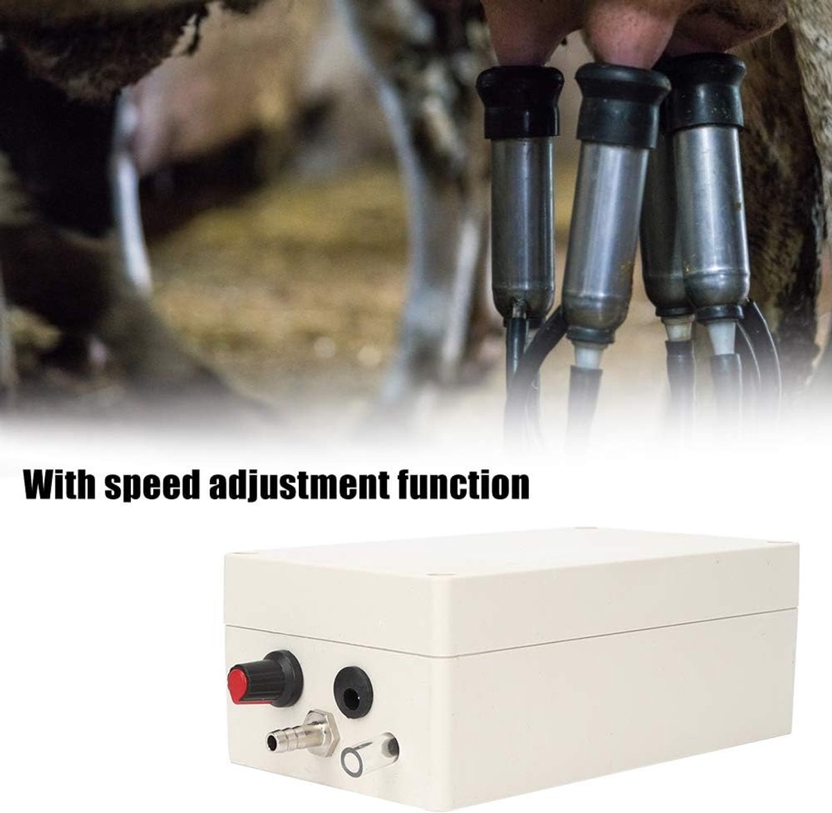 Vacuümpomp Melkmachine - Elektrisch Accessoire - Veehouderij Ondersteuning - Hoogwaardige Materialen - 12V - Zwart