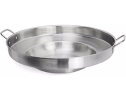 Grote Wok Comal - Cazo Griddle Pan - Buiten Koken - Roestvrij Staal - 58 cm Diameter - Metaal