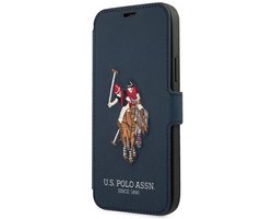 U.S. Polo Assn. Polo Embroidery Serie - Lederen Hoesje - iPhone 12 Pro Max - Hartvormig Logo - Boektype