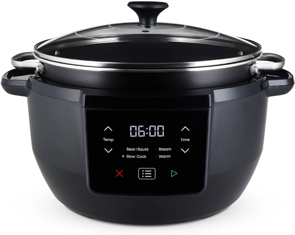 TopChoice® Slowcooker met Timer - Multicooker - Crockpot - 39x26x35cm - Zwart