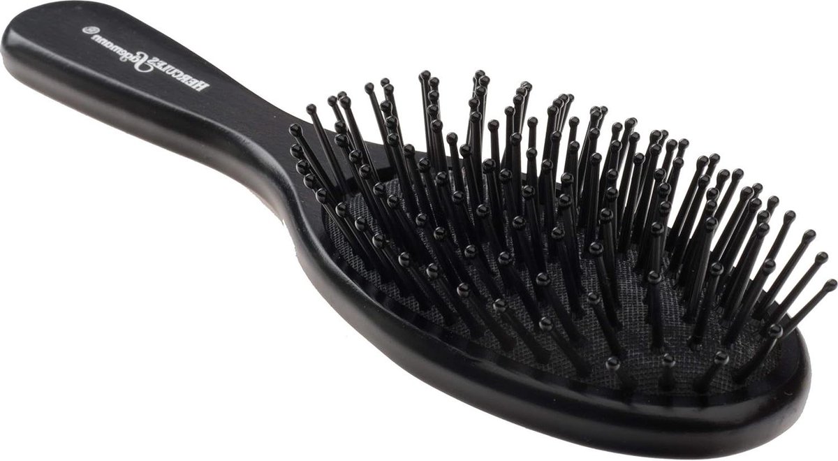 Haarstylingborstel - Ovale Borstel - Haar Glad Maken - 10-Rijen Nylon - 215 mm - Houtkleur