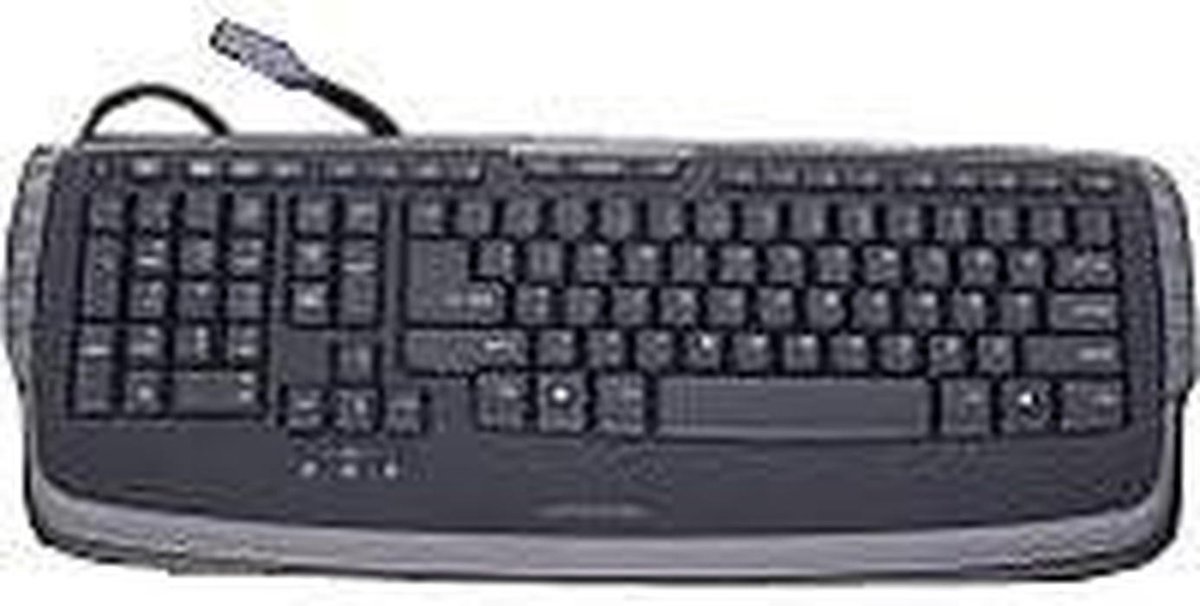 Multimedia Toetsenbord - QWERTZ Toetsenbord - Comfortabel Werken - In Hoogte Verstelbaar - 108 Toetsen - Zwart