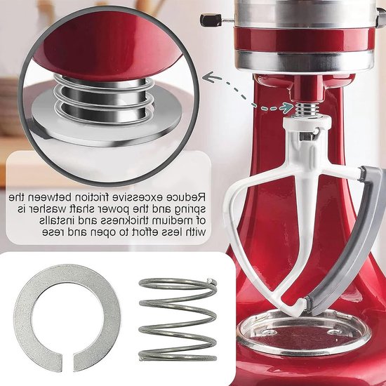 Veer en sluitring van roestvrij staal voor Kitchen Aid blender accessoires, set van 4 van veer — afbeelding 2