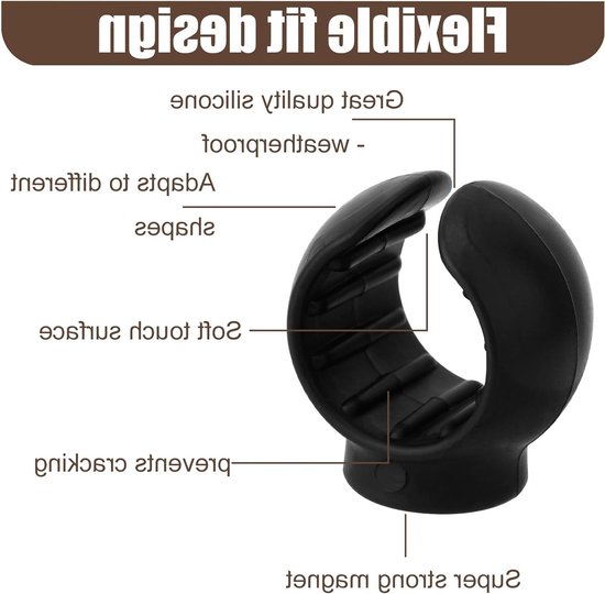 Klein Draagbare Magnetische Houder voor Golfkar, Siliconen Clip Geschikt voor 45-52 Ringen, Ideaal voor Golfen, Vissen en Grillen, Perfect Cadeau voor Golfers — afbeelding 2
