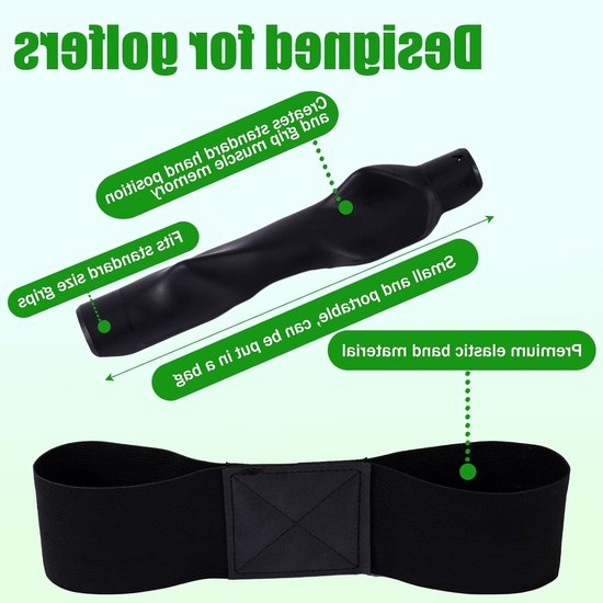 Golf Grip Trainer en Swing Correctie Armband - Verbeter Handpositie en Swingmechanisme met Effectieve Trainingshulpmiddelen voor Golfvaardigheden van Merkloos — afbeelding 2