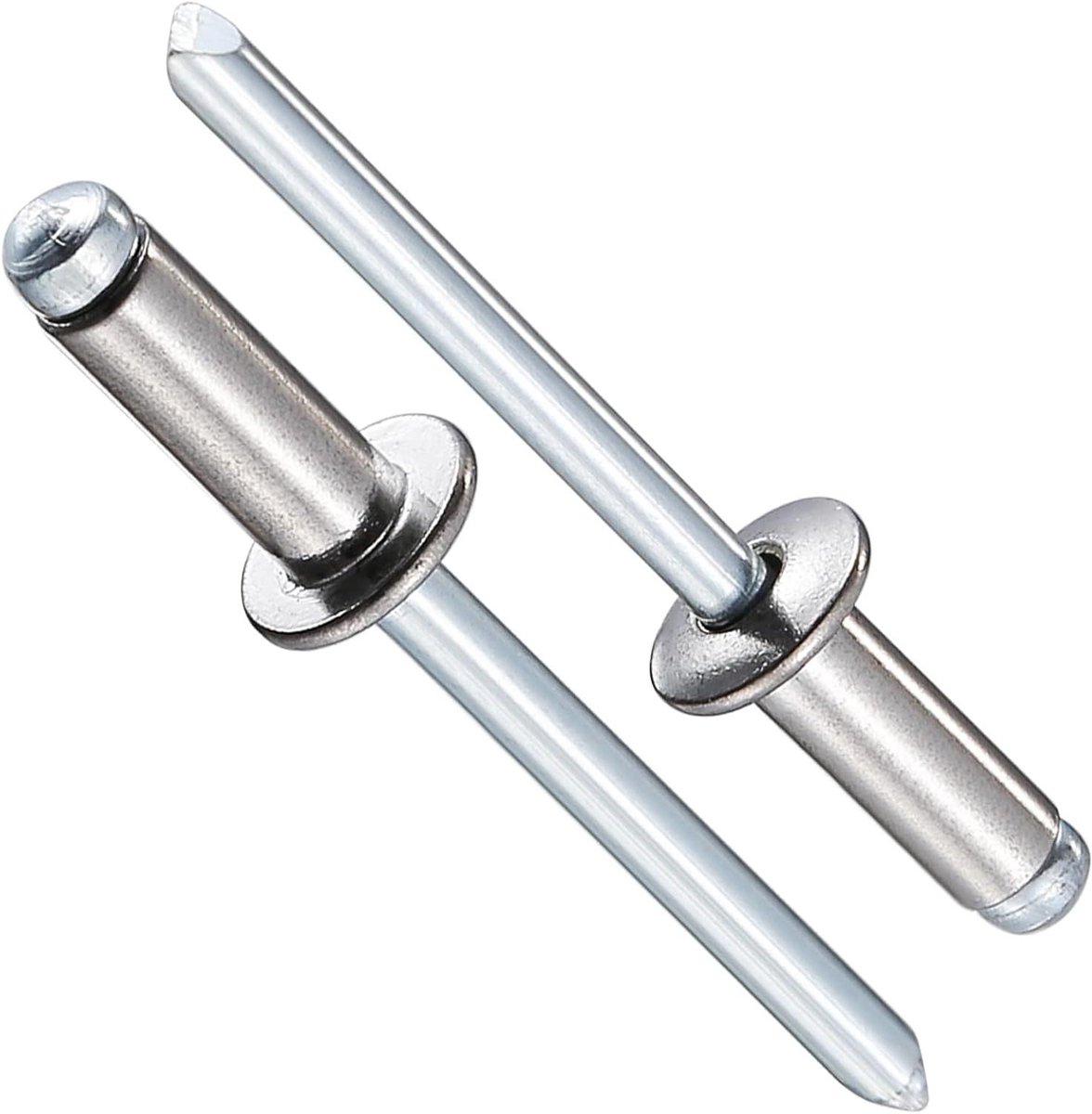 Blinde Klinknagels - Popnagels Klinknagels - Bevestigen van Materialen - Roestvrij Staal - 3/16"x1/2" - Zilver