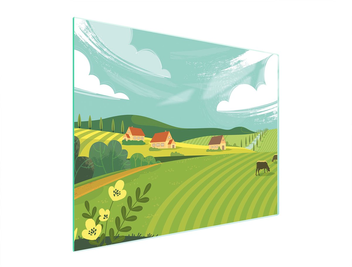 TMK ArtDeko - Snijplank - Glas - 52x40 cm - Hittebestendig