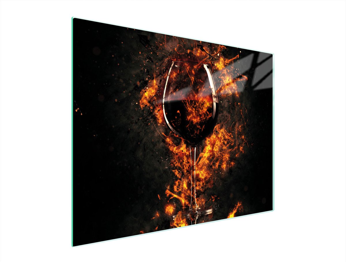 TMK ArtDeko Serie - Snijplank van Gehuld Glas - 52x40 cm - Hittebestendig - Antislip