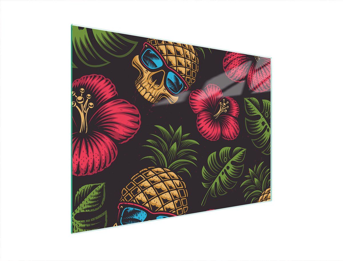 TMK ArtDeko - Snijplank - Ananas Motief - 40x30 cm - Glas