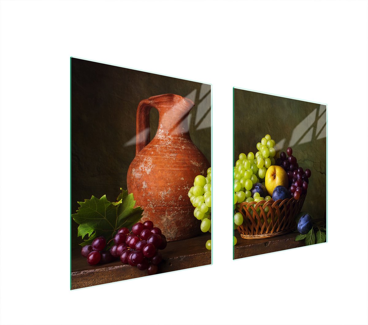 TMK ArtDeko - Kookplaat achterwand - 85x52 cm - Sierlijk Winogrono motief