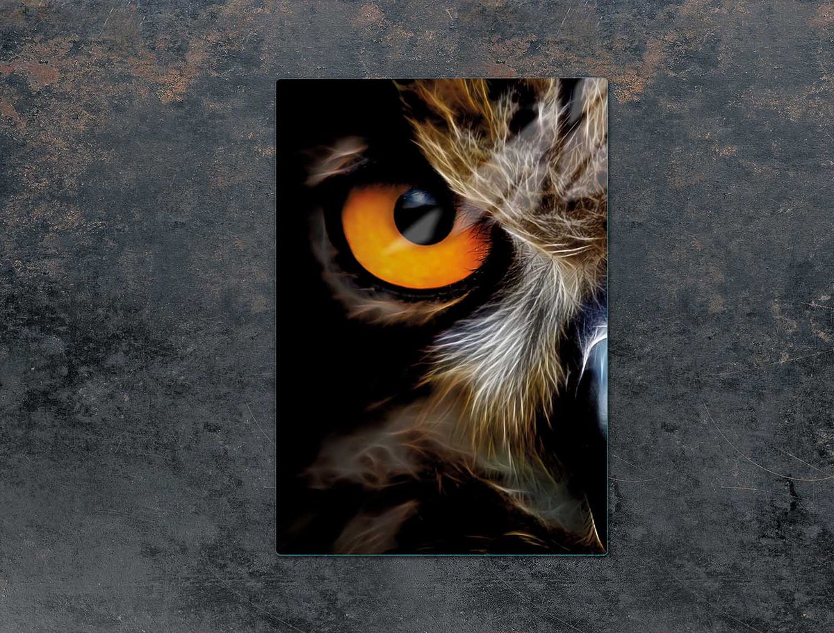 TMK ArtDeko - Snijplank - 35x52 cm - Met Sova-motief - Glas