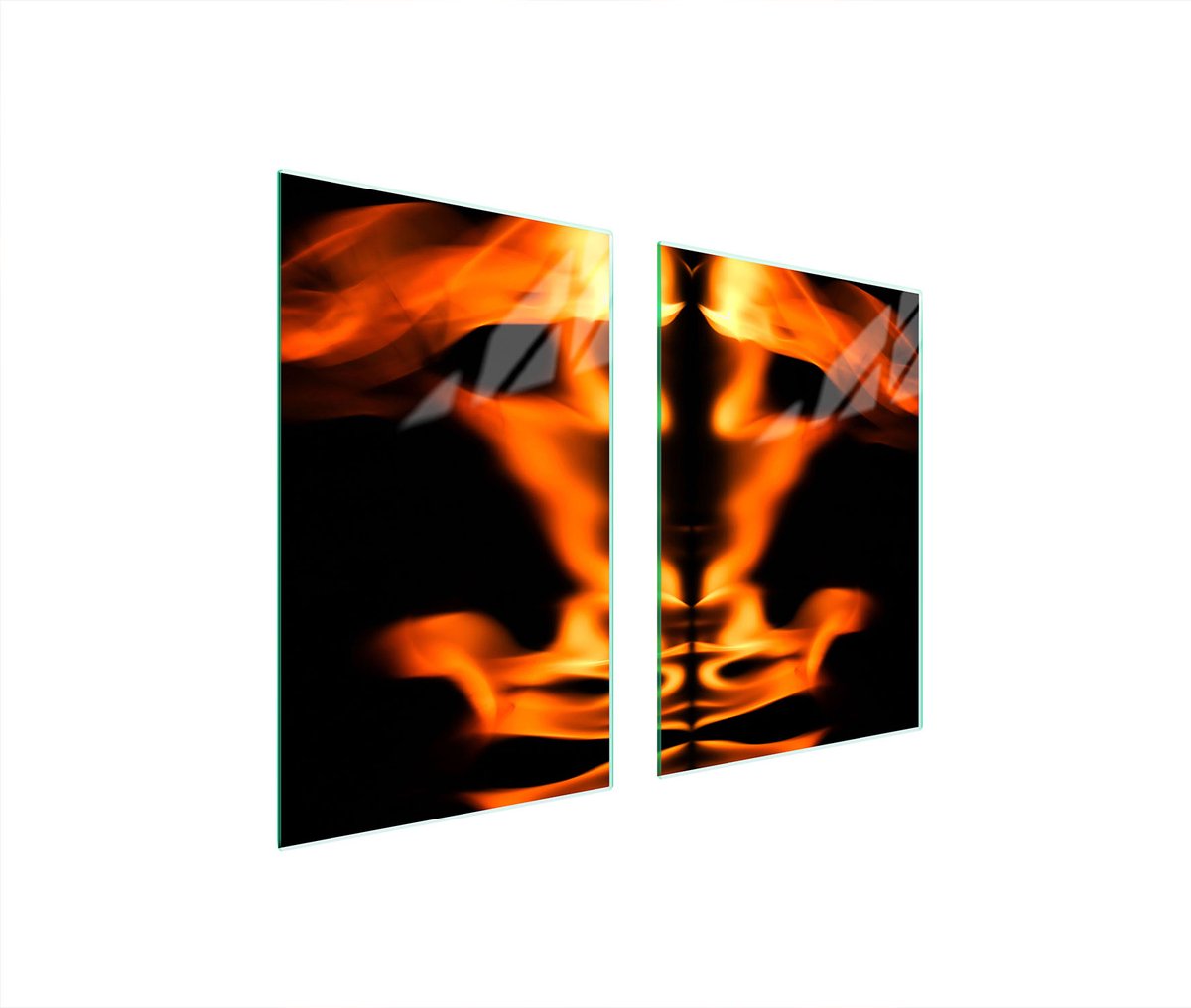 TMK ArtDeko - Serie - Glazen Beschermplaat - 65x52 cm - Veelkleurig