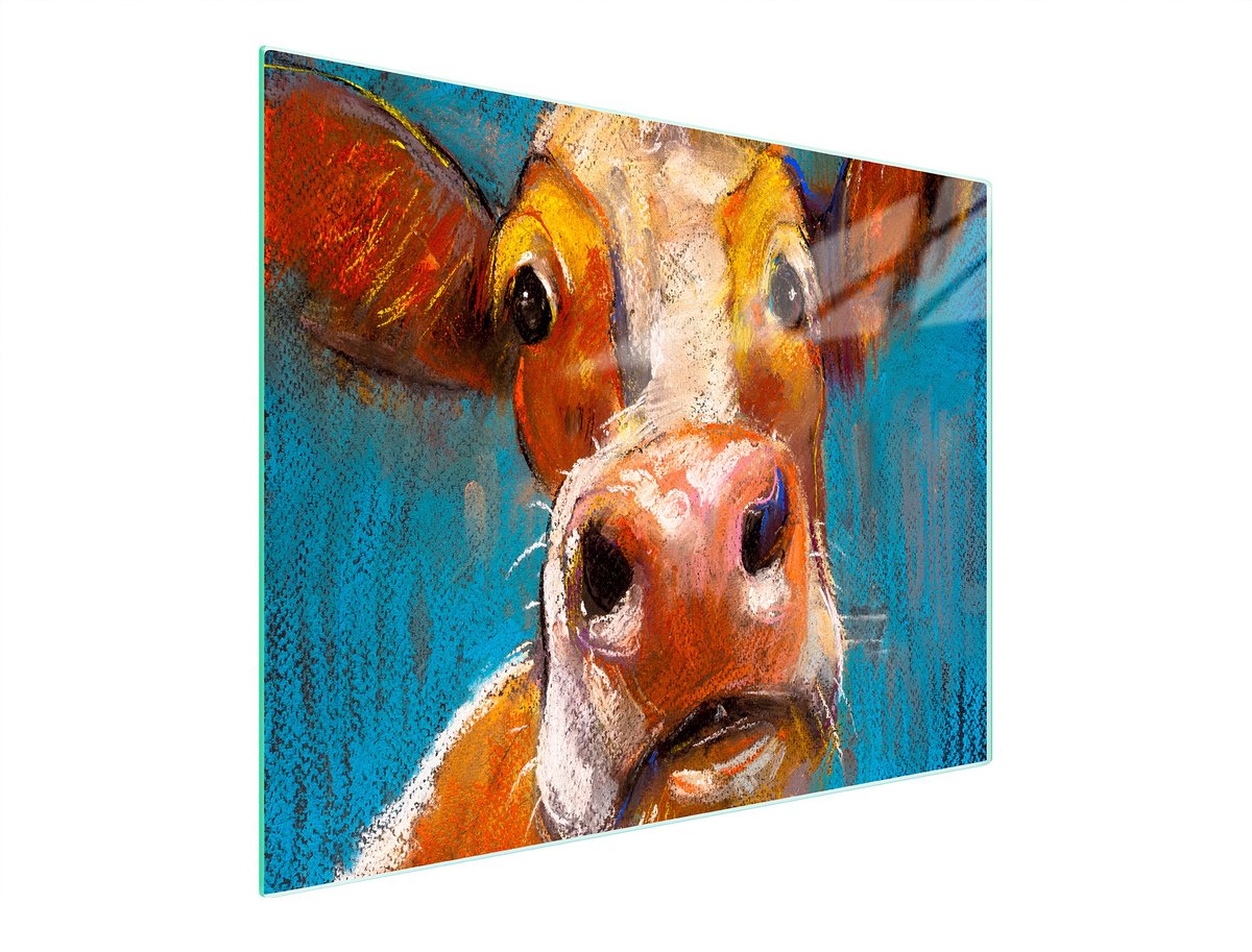 TMK ArtDeko - Snijplank Glazen - 52x30 cm - Koe Motief