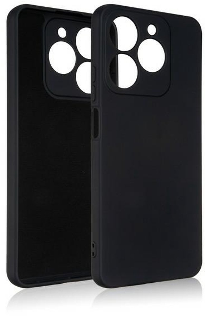 Beline Siliconen Hoesje Voor Realme C63 Zwart/Zwart