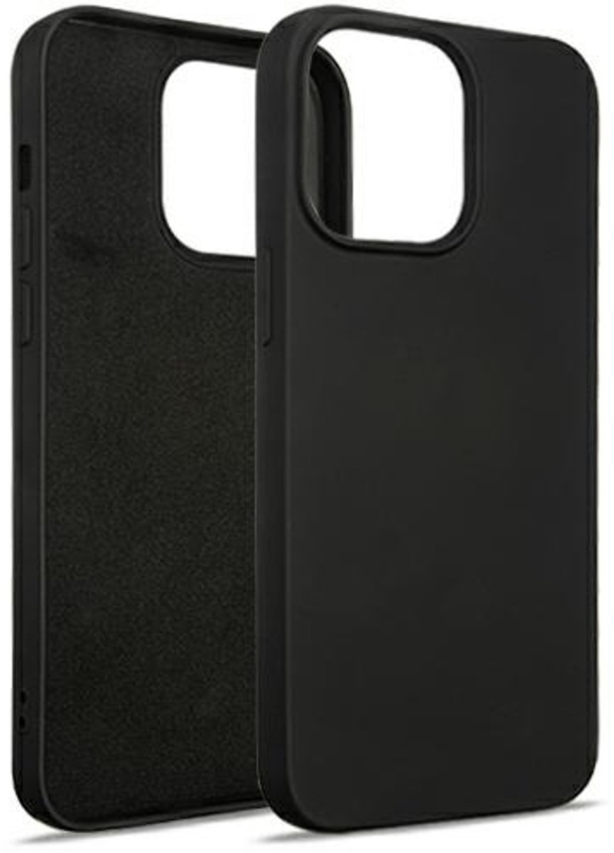 Beline - Silicone Hoes - iPhone 15 Pro Max - Zwart - Slank Design