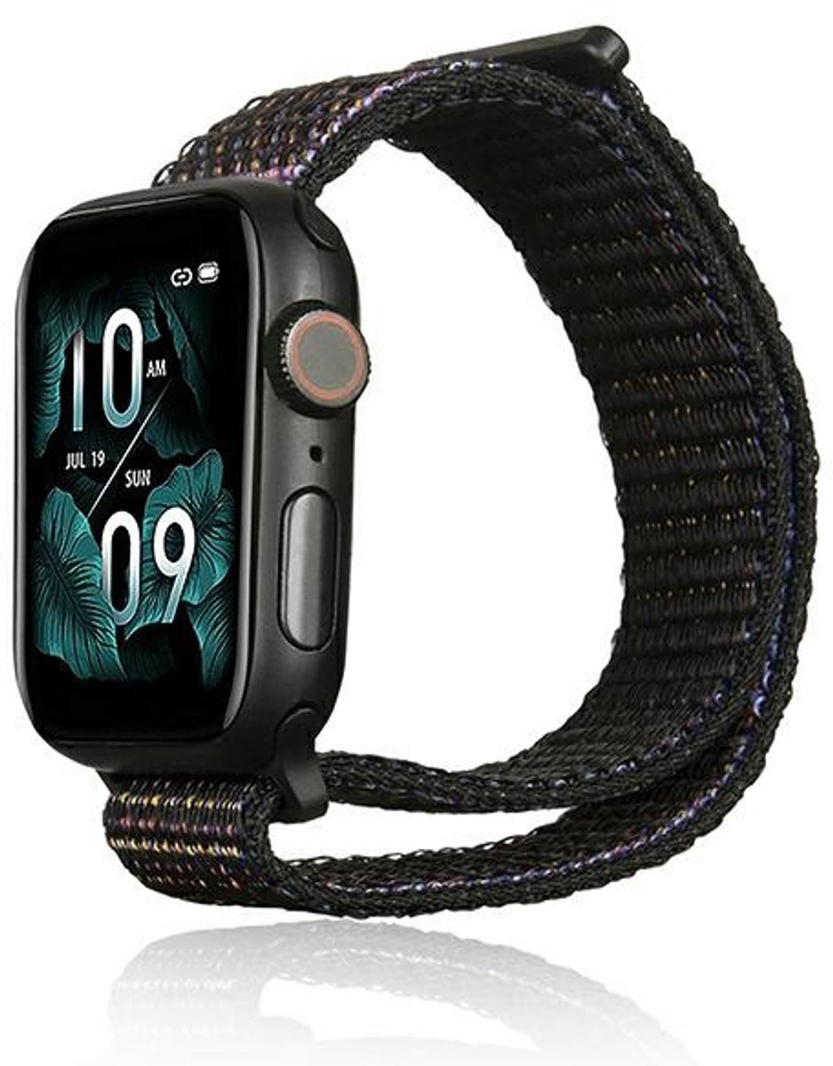 Beline Apple Watch Nylon band 38/40/41mm zwart/zwart