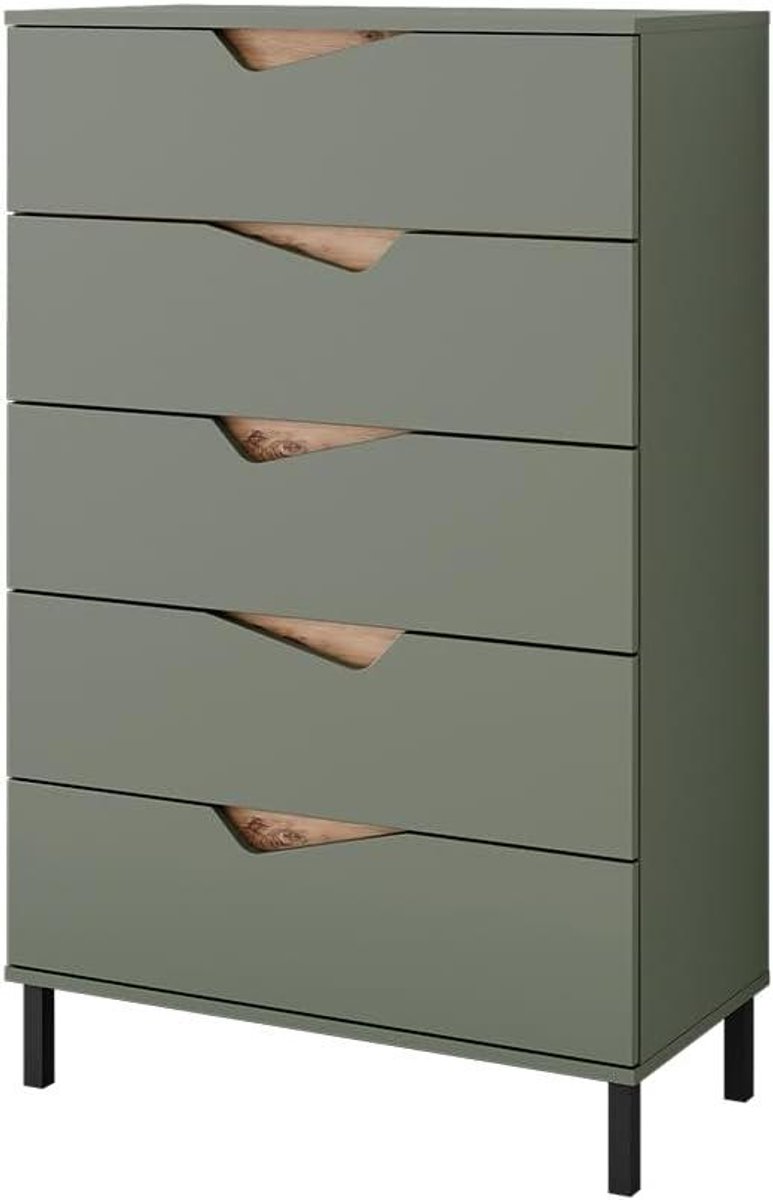 Dressoir met Laden - Commode Kast - Woonkamer Organiseren - Vijf Ruime Laden - 76 x 120 cm - Groen